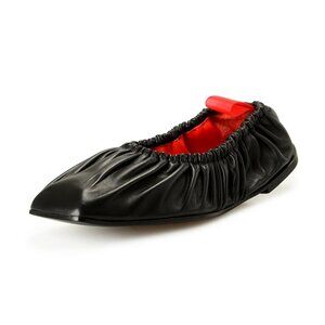 Scuderia Ferrari Women's "Balerina" Black Leather Flat Shoes US 10 IT 40